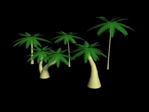 max palm tree toony - Low poly toony palm tree by Chaosstorm.